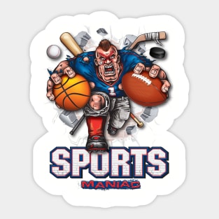 New England Sports Maniac Sticker